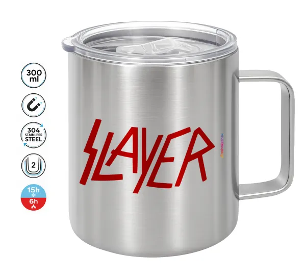 Slayer — Double-walled stainless steel mug 300ml with temperature-retaining lid