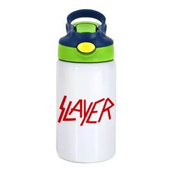 Slayer, Παιδικό παγούρι θερμό, ανοξείδωτο, με καλαμάκι ασφαλείας, πράσινο/μπλε (350ml)