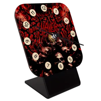 Slayer, Quartz Table clock in natural wood (10cm)