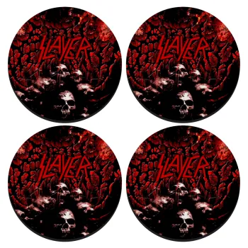 Slayer, ΣΕΤ 4 Σουβέρ ξύλινα στρογγυλά (9cm)