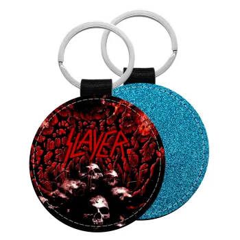 Slayer, Μπρελόκ Δερματίνη, στρογγυλό ΜΠΛΕ (5cm)