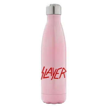 Slayer, Μεταλλικό παγούρι θερμός Ροζ Ιριδίζον (Stainless steel), διπλού τοιχώματος, 500ml