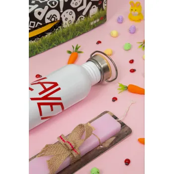 Slayer, Πασχαλινή Λαμπάδα με παγούρι μεταλλικό (620ml, stainless steel) & κερί αρωματικό πλακέ (30cm) (ΡΟΖ)