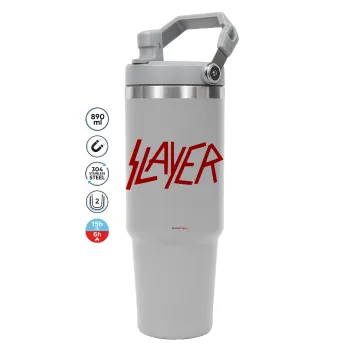 Slayer, GREY color, 890ml (30oz) stainless Steel Tumbler with Handle