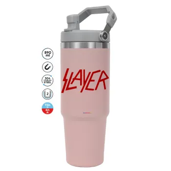 Slayer, Pink color, 890ml (30oz) stainless Steel Tumbler with Handle