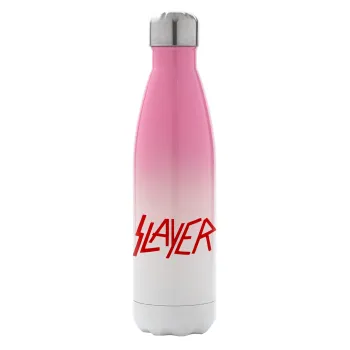 Slayer, Metal mug thermos Pink/White (Stainless steel), double wall, 500ml
