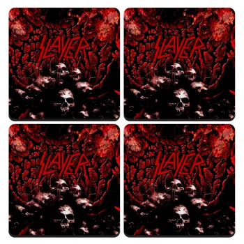 Slayer, ΣΕΤ 4 Σουβέρ ξύλινα τετράγωνα (9cm)