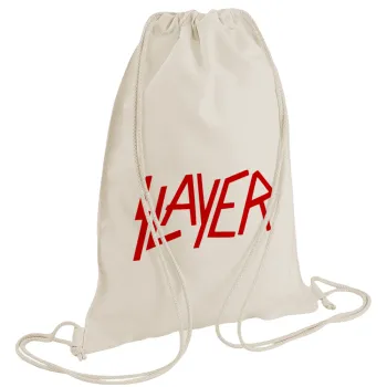 Slayer, Backpack bag GYMBAG natural (28x40cm)