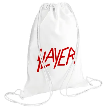 Slayer, Backpack pouch GYMBAG white (28x40cm)