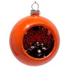 Orange Christmas tree ornament bauble 8cm