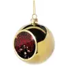 Golden Christmas tree ball ornament 8cm