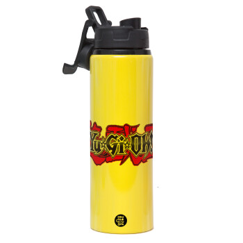 Yu-Gi-Oh, Metallic water bottle with safety lid, 850ml aluminum