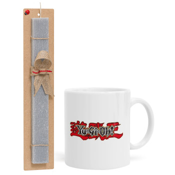 Yu-Gi-Oh, Easter Set, Ceramic Cup (330ml) & Easter aromatic flat candle (30cm) (GRAY)