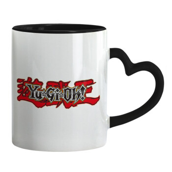 Yu-Gi-Oh, Mug heart black handle, ceramic, 330ml