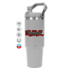 ΓΚΡΙ χρώματος Θερμός Ανοξείδωτο 890ml (30oz) με χερούλι