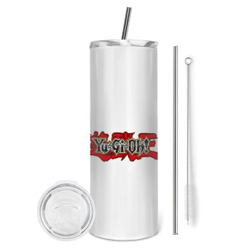 Yu-Gi-Oh, Eco friendly stainless steel tumbler 600ml, with metal straw & cleaning brush
