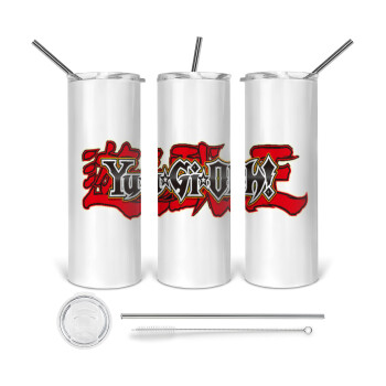 Yu-Gi-Oh, 360 Eco friendly stainless steel tumbler 600ml, with metal straw & cleaning brush