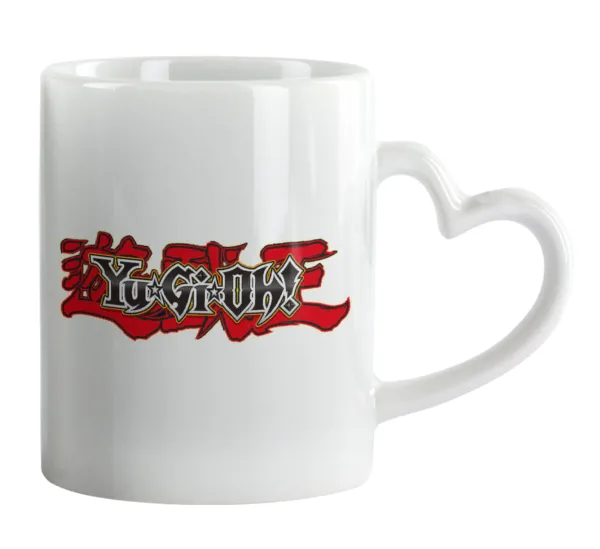 Yu-Gi-Oh — Κούπα καρδιά χερούλι λευκή, κεραμική, 330ml