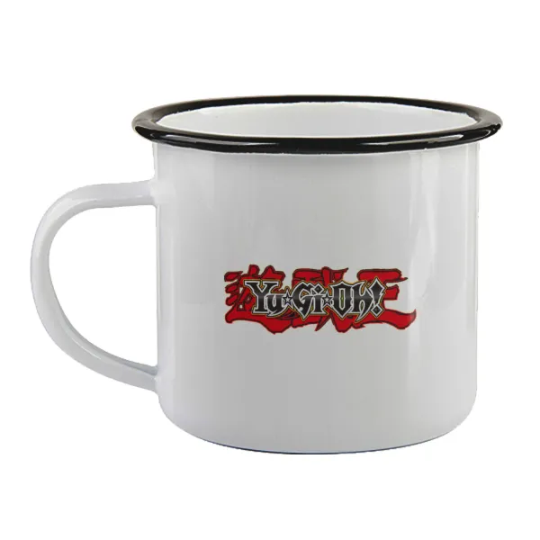 Yu-Gi-Oh — Enamel mug with black rim, 360ml
