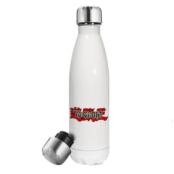 Yu-Gi-Oh — Metal mug thermos White (Stainless steel), double wall, 500ml