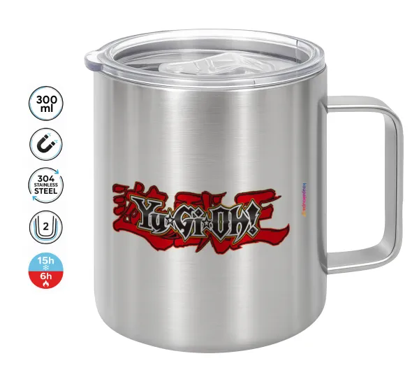 Yu-Gi-Oh — Double-walled stainless steel mug 300ml with temperature-retaining lid