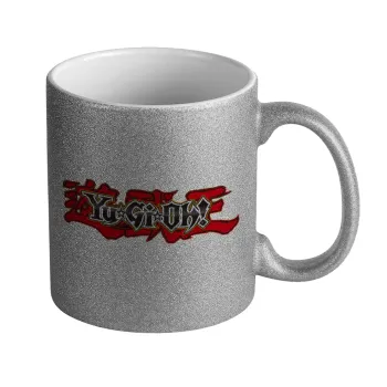 Yu-Gi-Oh, Κούπα Ασημένια Glitter που γυαλίζει, κεραμική, 330ml
