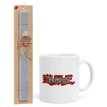 Yu-Gi-Oh, Easter Set, Ceramic Cup (330ml) & Easter aromatic flat candle (30cm) (GRAY)