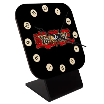 Yu-Gi-Oh, Επιτραπέζιο ρολόι σε φυσικό ξύλο (10cm)