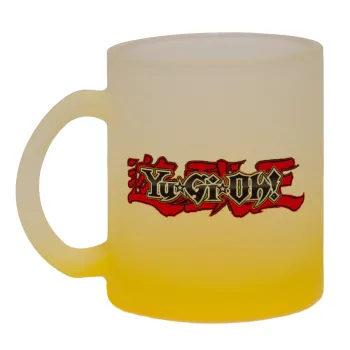 Yu-Gi-Oh, Κούπα γυάλινη δίχρωμη με βάση το κίτρινο ματ, 330ml
