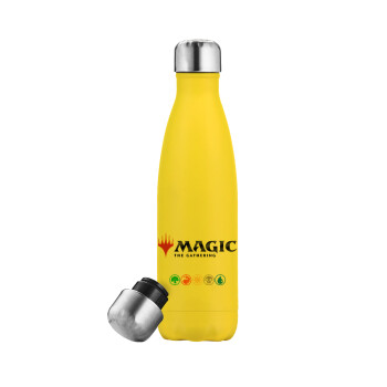 Magic the Gathering, Yellow Stainless Steel Metallic Thermos, double-walled, 500ml