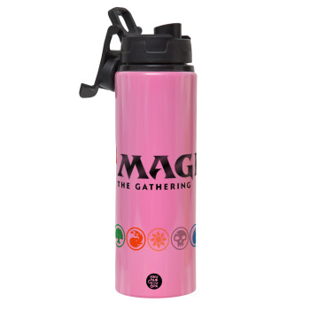 Magic the Gathering, Metallic water bottle with safety lid, 850ml aluminum