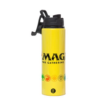 Magic the Gathering, Metallic water bottle with safety lid, 850ml aluminum