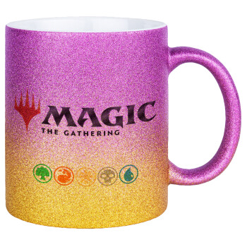 Magic the Gathering, Κούπα Χρυσή/Ροζ Glitter, κεραμική, 330ml