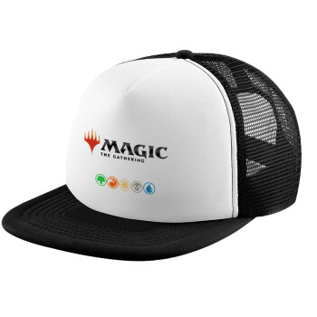 Magic the Gathering, Καπέλο Ενηλίκων Soft Trucker με Δίχτυ Black/White (POLYESTER, ΕΝΗΛΙΚΩΝ, UNISEX, ONE SIZE)
