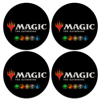 Magic the Gathering, SET of 4 round wooden coasters (9cm)
