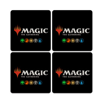 Magic the Gathering, ΣΕΤ 4 Σουβέρ ξύλινα τετράγωνα (9cm)