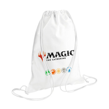 Magic the Gathering, Τσάντα πλάτης πουγκί GYMBAG λευκή (28x40cm)