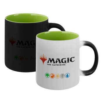 Magic the Gathering, Κούπα Μαγική εσωτερικό πράσινο, κεραμική 330ml που αλλάζει χρώμα με το ζεστό ρόφημα (1 τεμάχιο)