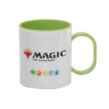 Magic the Gathering, Κούπα (πλαστική) (BPA-FREE) Polymer Πράσινη για παιδιά, 330ml