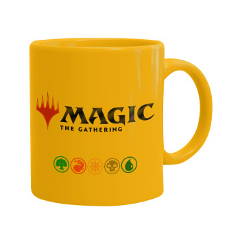 Magic the Gathering, Ceramic coffee mug yellow, 330ml (1pcs)