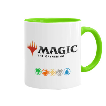Magic the Gathering, Mug colored light green, ceramic, 330ml