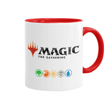 Magic the Gathering, Κούπα χρωματιστή κόκκινη, κεραμική, 330ml