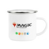 Metallic enamel cup white 360ml