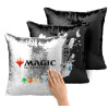 Μαξιλάρι καναπέ Μαγικό Μαύρο με πούλιες 40x40cm περιέχεται το γέμισμα