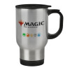Stainless steel travel mug with lid, double wall 450ml