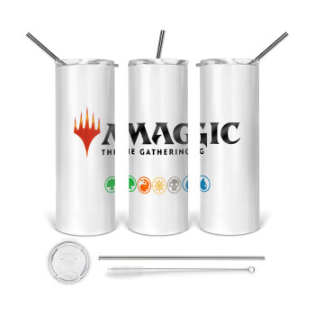 Magic the Gathering, Tumbler stainless steel 600ml, with metal straw & cleaning brush