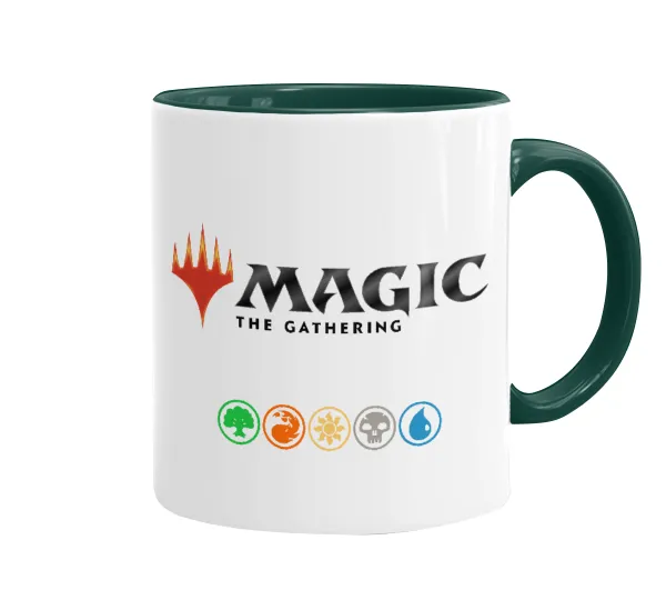 Magic the Gathering — Κούπα χρωματιστή πράσινη, κεραμική, 330ml
