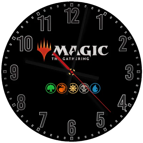 Magic the Gathering — Wooden wall clock (30cm)