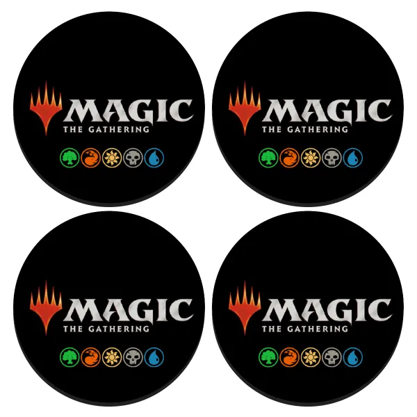 Magic the Gathering — SET of 4 round wooden coasters (9cm)