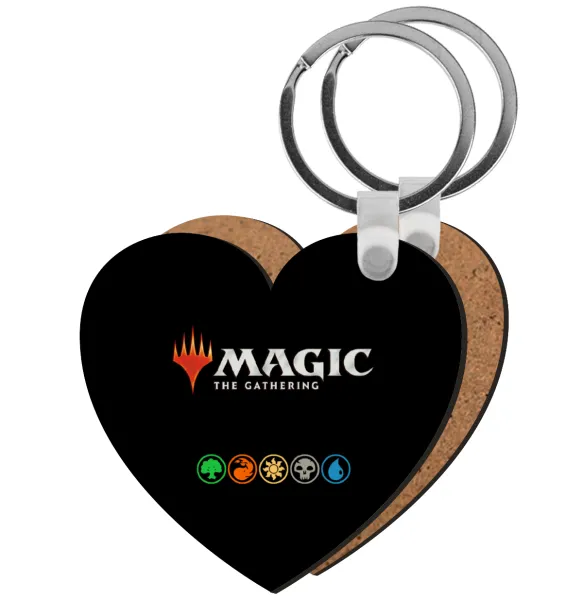 Magic the Gathering — Heart wooden MDF keychain